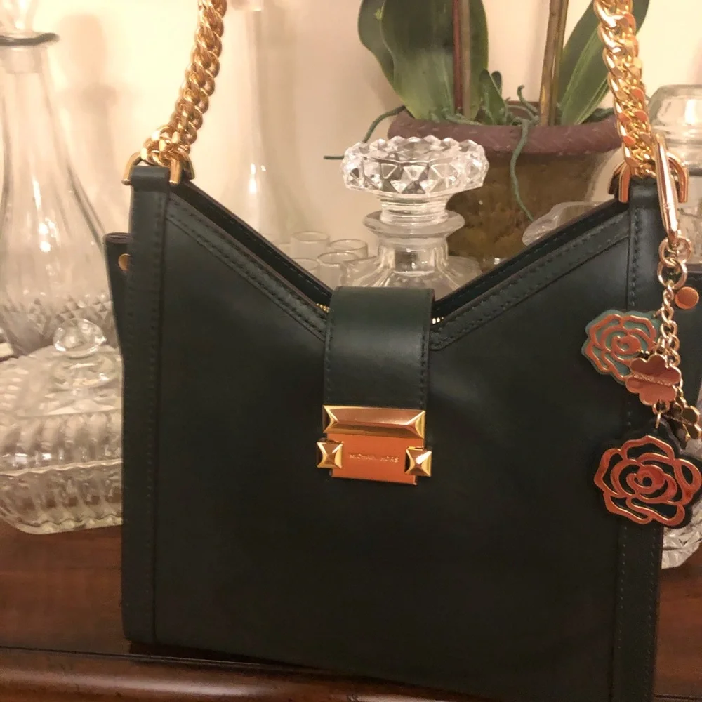 Michael Kors Bag Whitney Small Chain Leather Shoulder Tote NWT - Picture 8 of 9